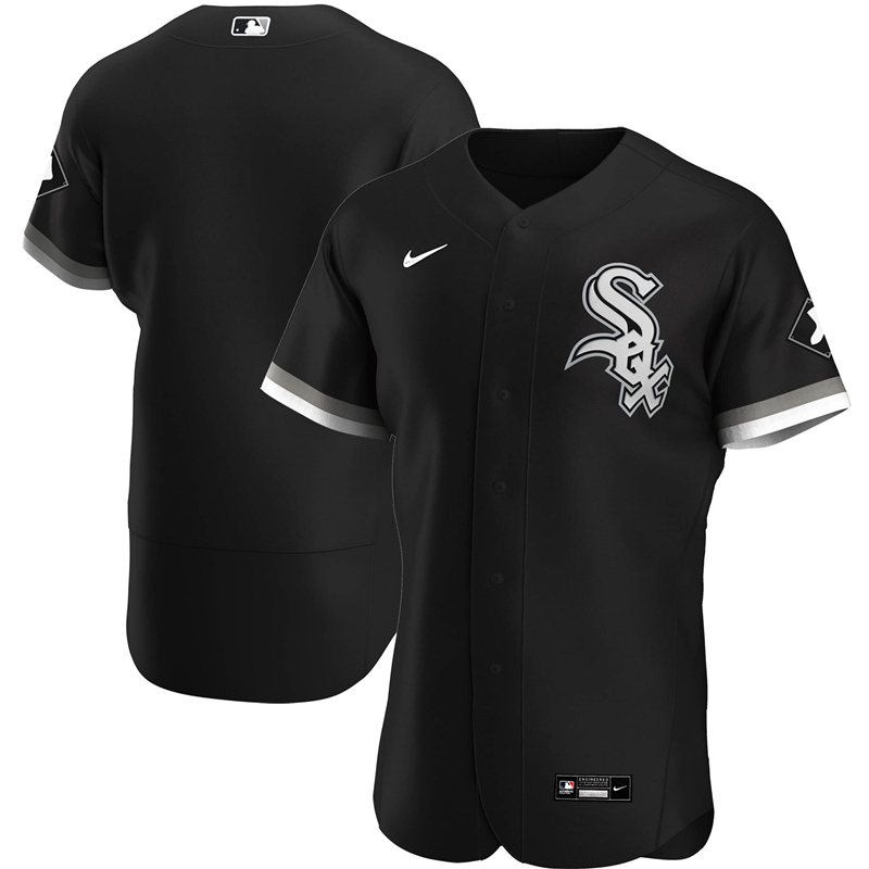 2020 MLB Men Chicago White Sox Nike Black Alternate 2020 Authentic Official Team Jersey 1->cleveland indians->MLB Jersey